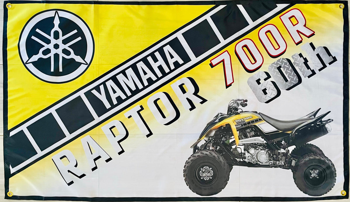 Yamaha Raptor 700r 60th Off Road 3x5ft Flag Banner Man Cave Garage Flag Xpress