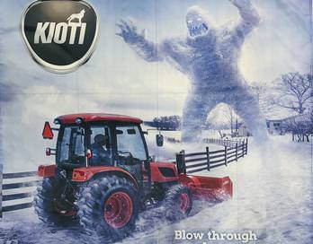 KIOTI TRACTORS 4X4ft FLAG BANNER MAN CAVE GARAGE CK10 DK10 CK CS CX DK NS NX RX PX