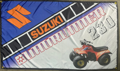 SUZUKI QUADRUNNER 230 3x5ft FLAG BANNER MAN CAVE GARAGE