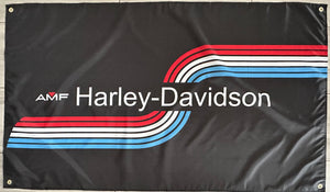 HARLEY-DAVIDSON AMF MOTORCYCLES 3x5ft FLAG BANNER MAN CAVE GARAGE