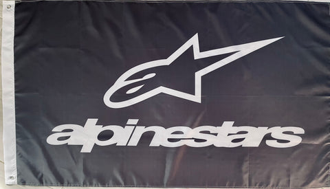 ALPINE STARS MOTORCYCLE 3x5ft FLAG BANNER MAN CAVE GARAGE