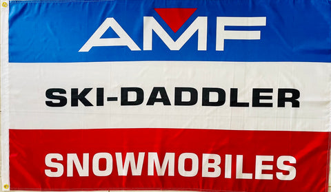 AMF SKI-DADLLER SNOWMOBILES 3x5ft FLAG BANNER MAN CAVE GARAGE