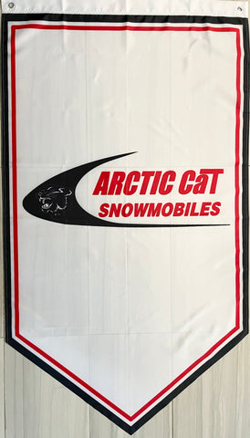 ARCTIC CAT SNOWMOBILES TRIANGLE 3x5ft FLAG BANNER MAN CAVE GARAGE