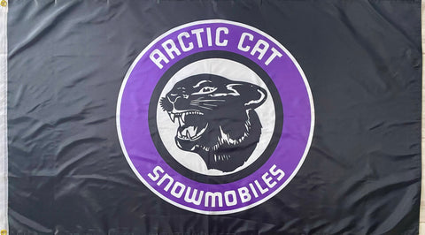 ARCTIC CAT SNOWMOBILES PURPLE 3X5FT FLAG BANNER MAN CAVE GARAGE