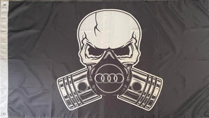 AUDI SKULL 3x5ft FLAG BANNER MAN CAVE GARAGE
