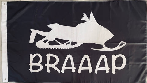 BRAAAP SNOWMOBILES 3x5ft FLAG BANNER MAN CAVE GARAGE