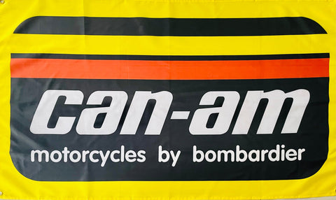 CAN-AM MOTORCYCLES BY BOMBARDIER 3X5FT FLAG BANNER MAN CAVE GARAGE