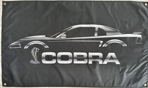 FORD MUSTANG COBRA 3X5FT CARS FLAG BANNER MAN CAVE GARAGE