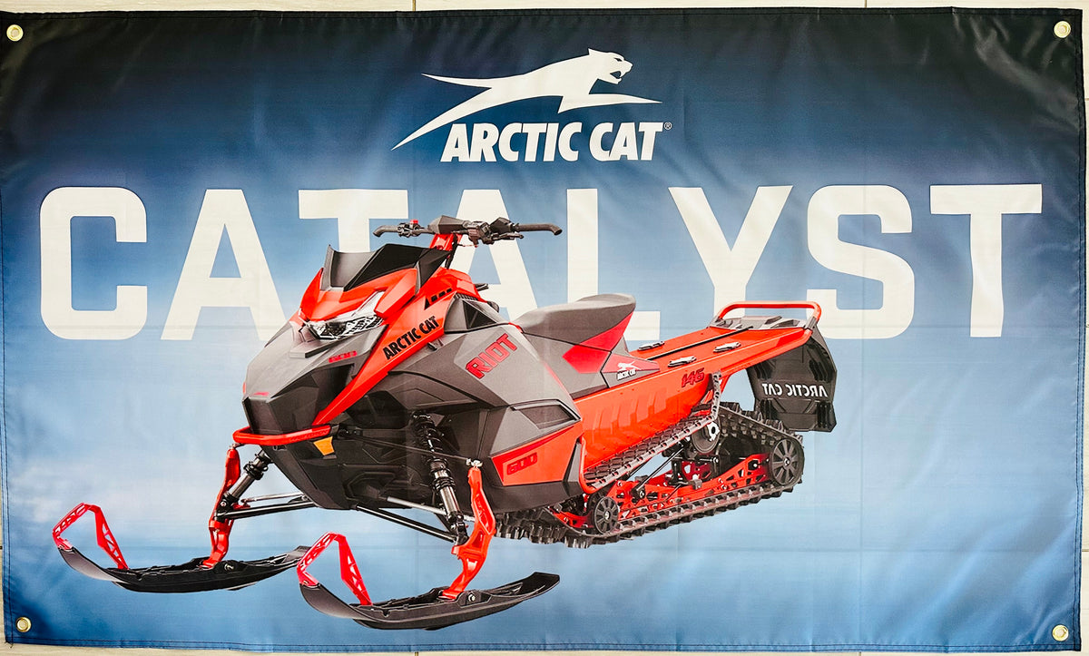 ARCTIC CAT CATALYST RIOT ZR RXC SNOWMOBILES 3x5ft FLAG BANNER MAN CAVE ...