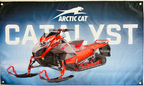 ARCTIC CAT CATALYST RIOT ZR RXC SNOWMOBILES 3x5ft FLAG BANNER MAN CAVE GARAGE