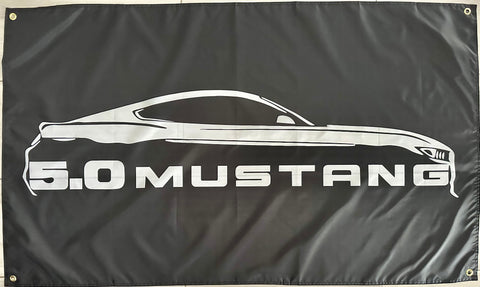 FORD MUSTANG 5.0 3X5FT CARS FLAG BANNER MAN CAVE GARAGE