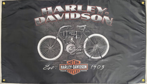 HARLEY-DAVIDSON 1903 MOTORCYCLES 3X5FT FLAG BANNER MAN CAVE GARAGE