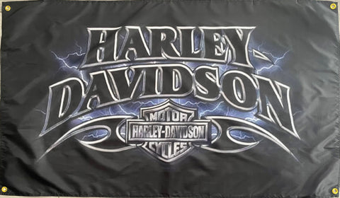 HARLEY-DAVIDSON MOTORCYCLES 3X5FT FLAG BANNER MAN CAVE GARAGE