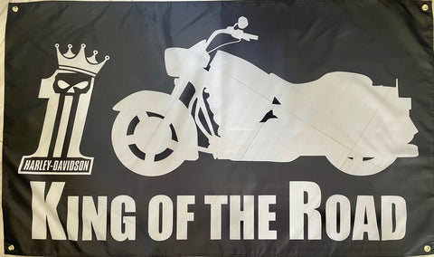 HARLEY-DAVIDSON MOTORCYCLES ROAD KING 3X5FT FLAG BANNER MAN CAVE GARAGE