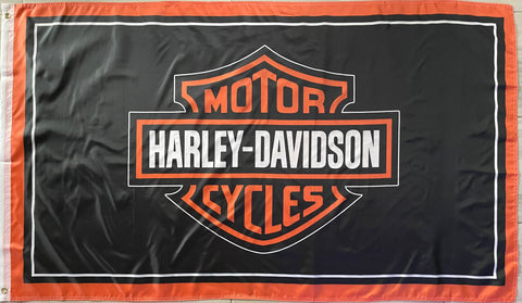 HARLEY-DAVIDSON ORANGE 3X5FT FLAG BANNER MAN CAVE GARAGE