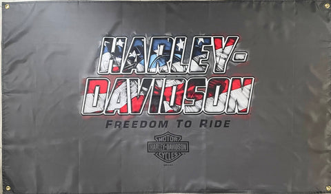 HARLEY-DAVIDSON USA 3X5FT FLAG BANNER MAN CAVE GARAGE