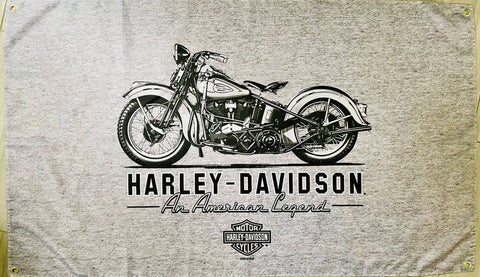 HARLEY-DAVIDSON WHITE 3X5FT FLAG BANNER MAN CAVE GARAGE