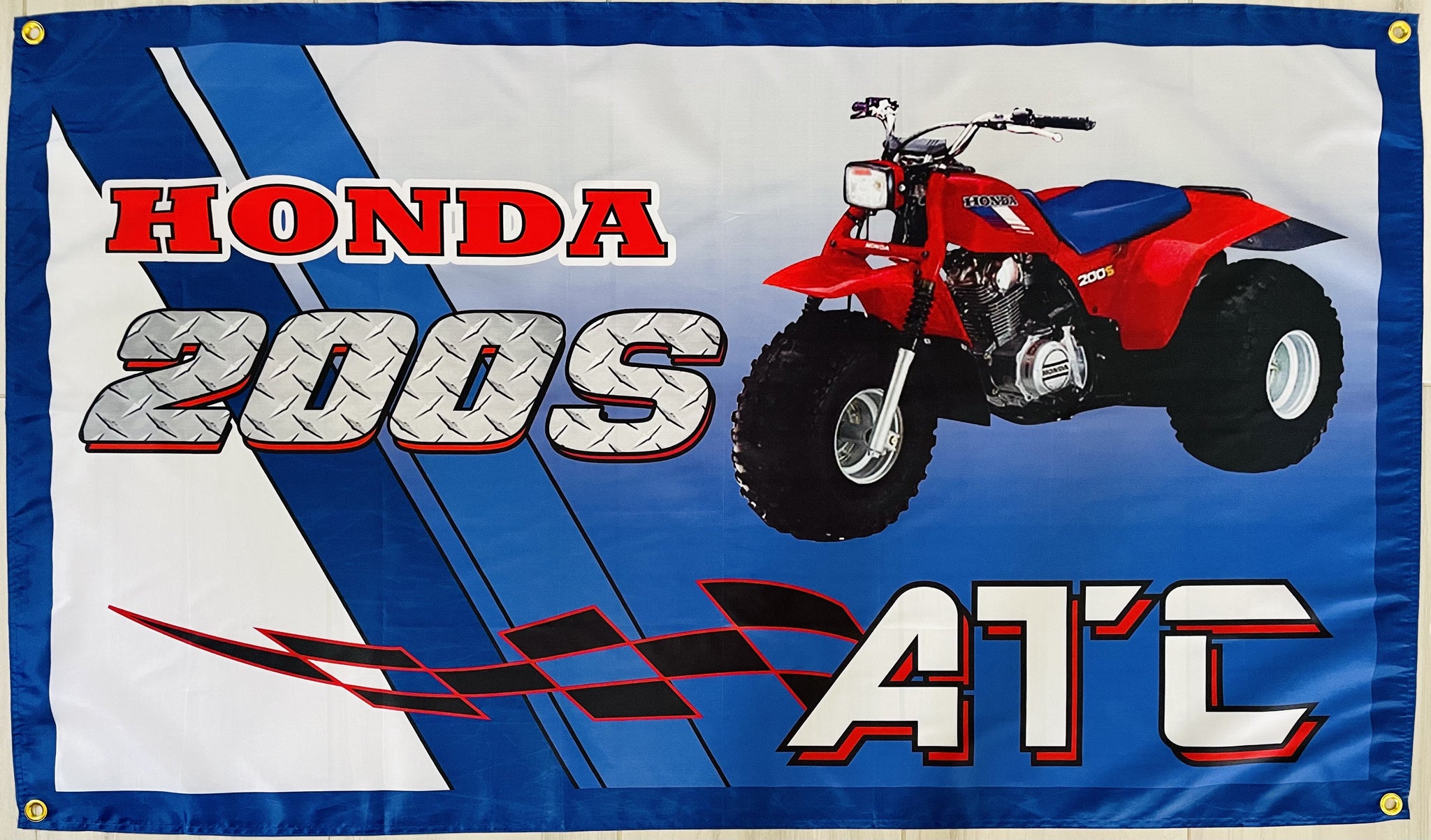 HONDA ATC 200S 3x5ft FLAG BANNER MAN CAVE GARAGE