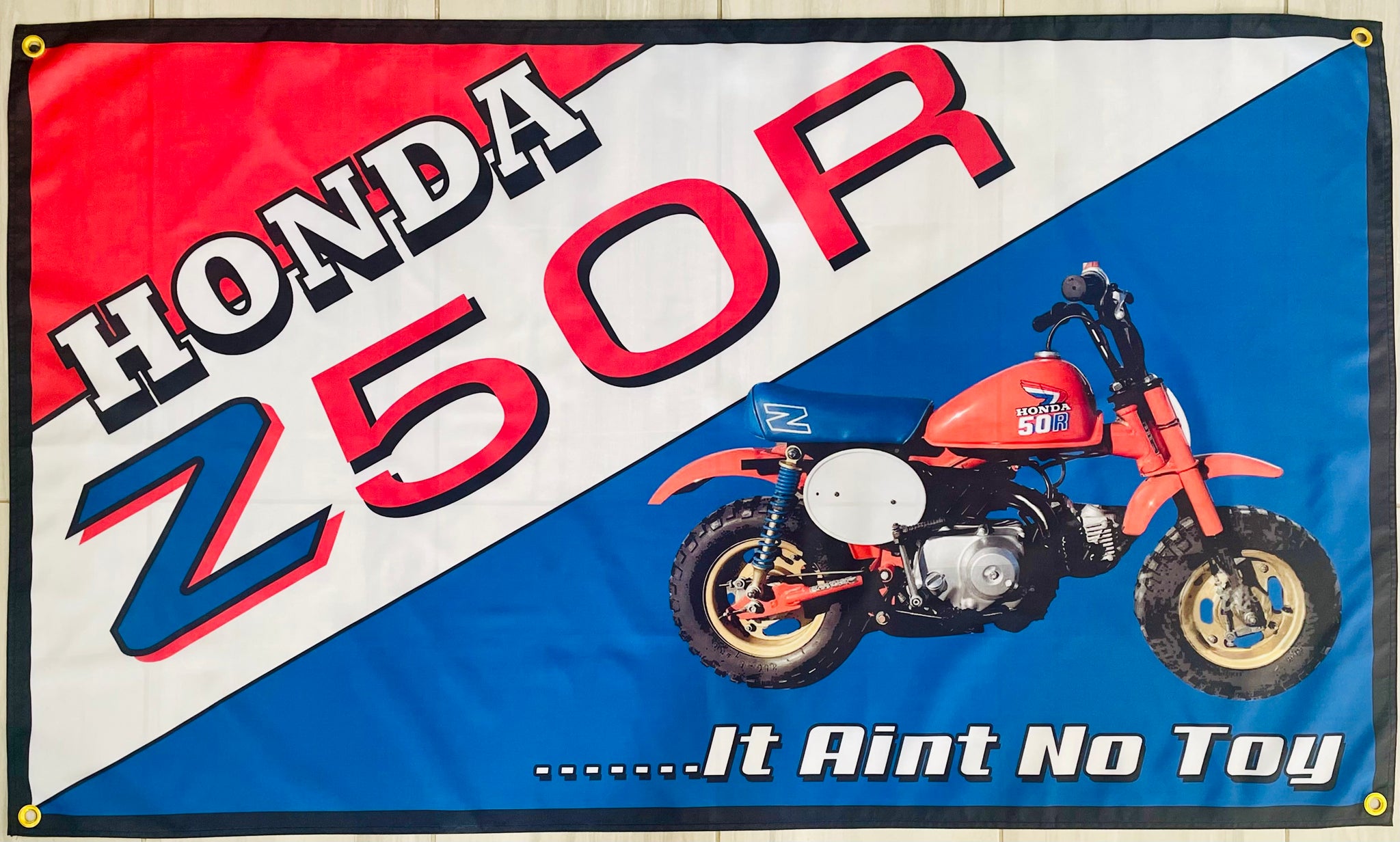 HONDA Z50R MOTORCYCLES 3x5ft FLAG BANNER MAN CAVE GARAGE