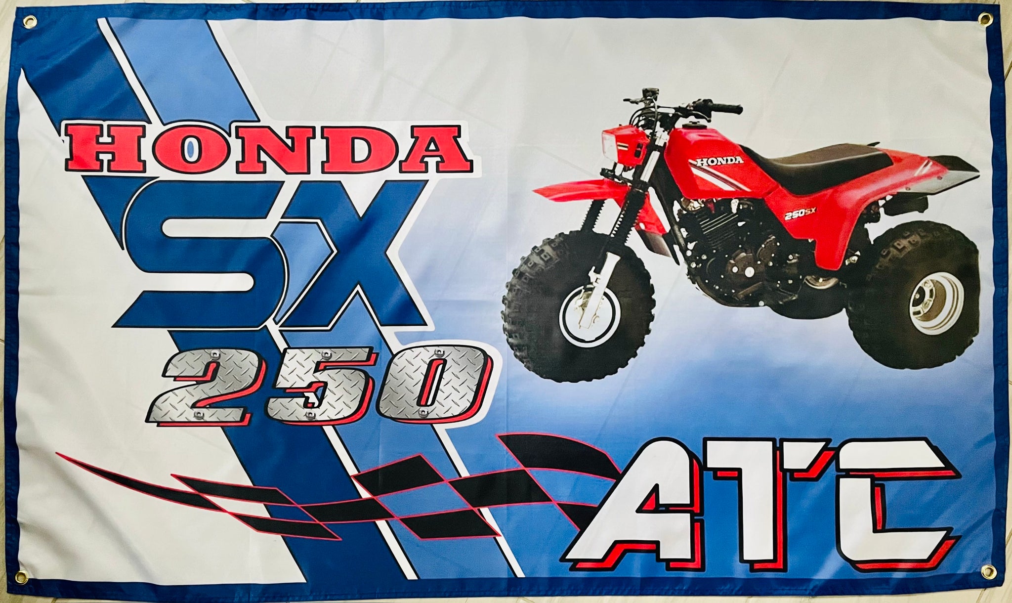 HONDA ATC 250 SX 3x5ft FLAG BANNER MAN CAVE GARAGE