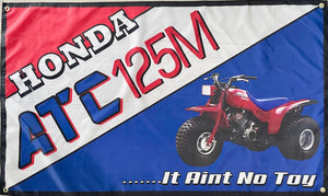 HONDA ATC 125M TRIKE 3X5FT FLAG BANNER MAN CAVE GARAGE