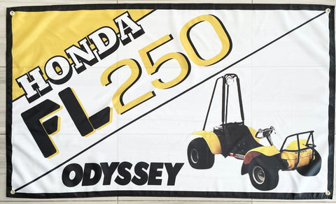 HONDA FL 250 YELLOW 3X5FT FLAG BANNER MAN CAVE GARAGE