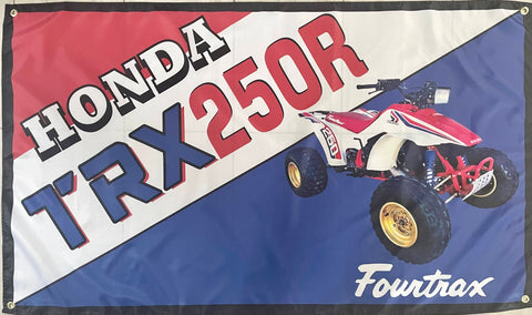 HONDA TRX FOURTRAX 250R 1986-87 3X5FT FLAG BANNER MAN CAVE GARAGE