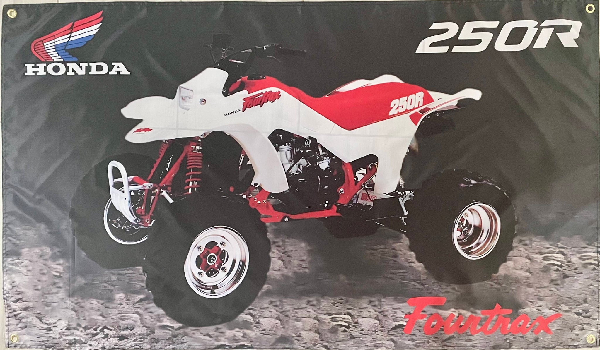 HONDA TRX FOURTRAX 250R 1989 3X5FT FLAG BANNER MAN CAVE GARAGE