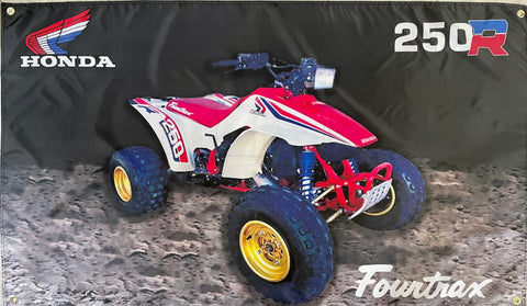 HONDA TRX FOURTRAX 250R 3X5FT FLAG BANNER MAN CAVE GARAGE