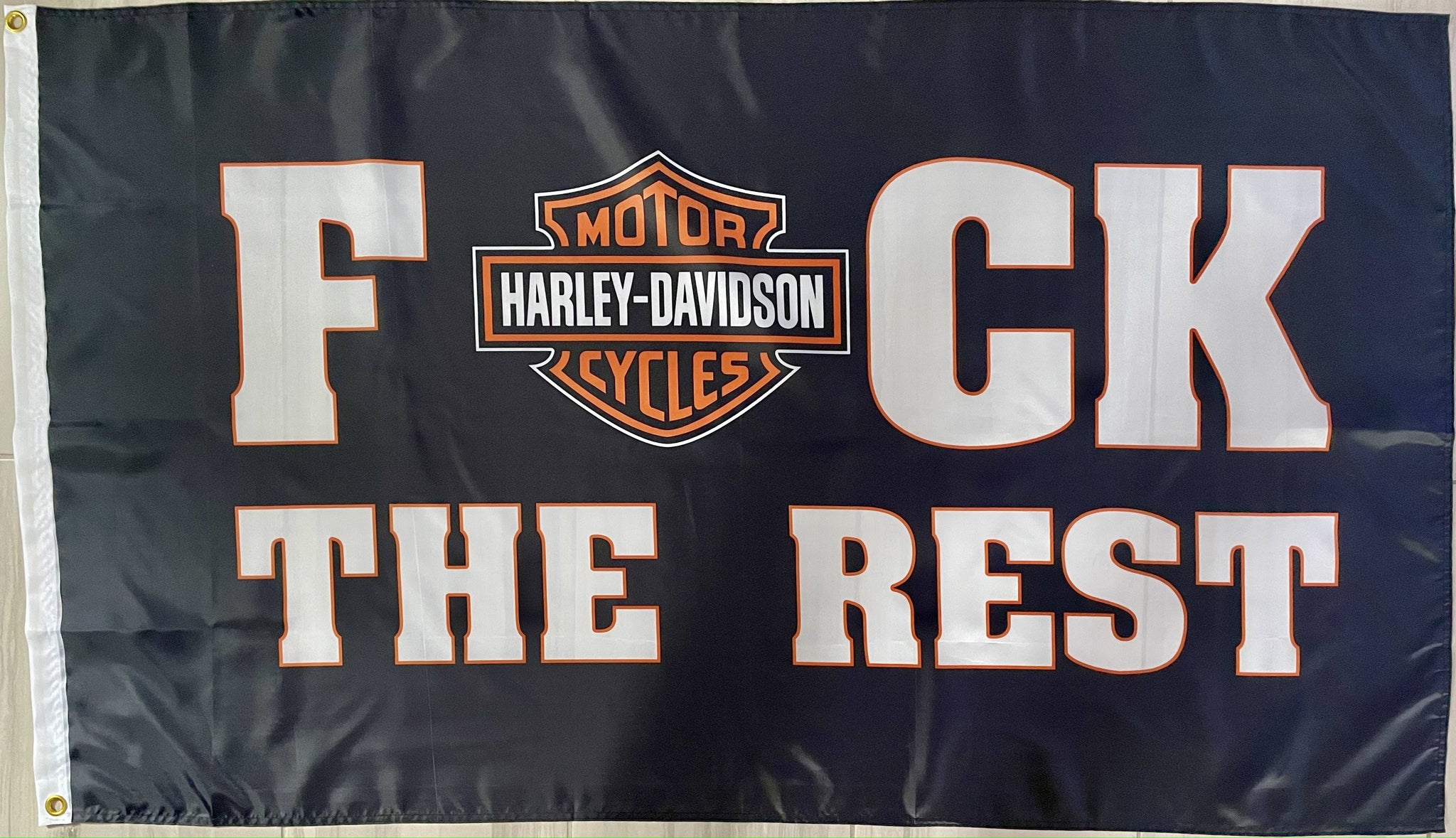 HARLEY DAVIDSON F**K THE REST 3x5ft FLAG BANNER MAN CAVE GARAGE