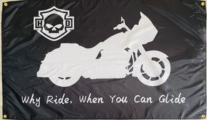 HARLEY DAVIDSON Road Glide 3x5ft FLAG BANNER MAN CAVE GARAGE