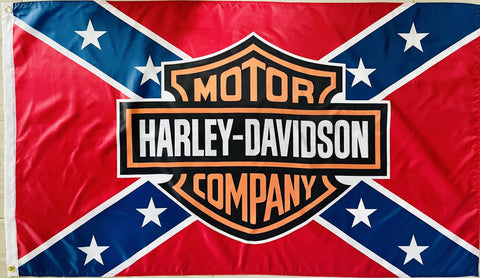 HARLEY DAVIDSON CONFEDERATION 3x5ft FLAG BANNER MAN CAVE GARAGE