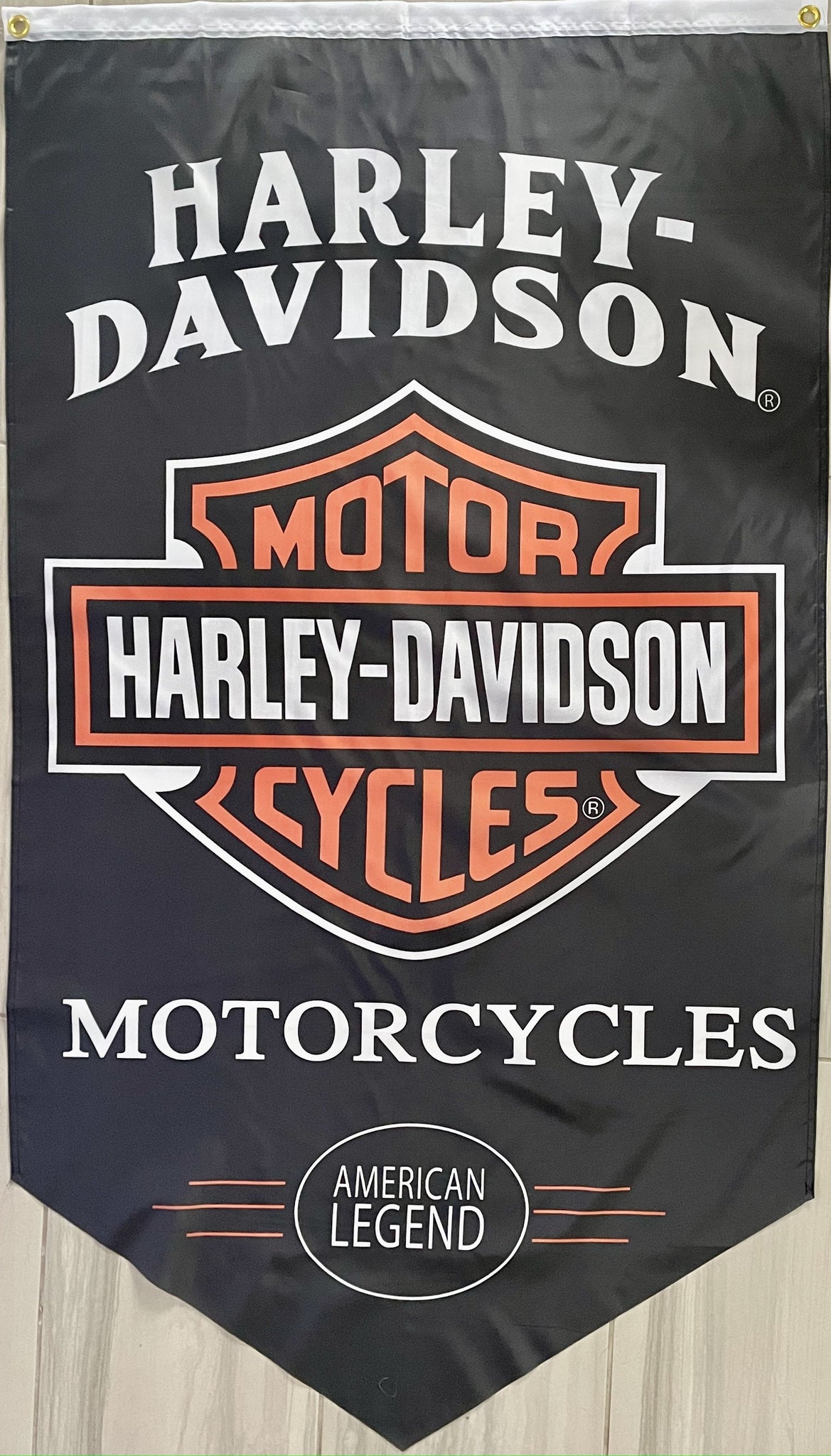HARLEY DAVIDSON MOTORCYCLES TRIANGLE 3x5ft FLAG BANNER MAN CAVE GARAGE