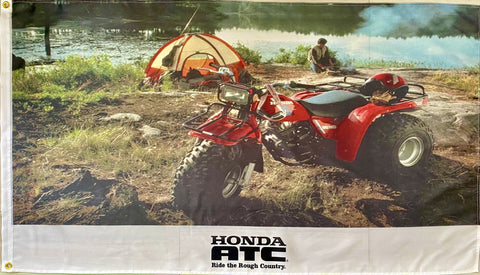 HONDA BIG RED 200 ATC 3x5ft FLAG BANNER MAN CAVE GARAGE