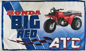 HONDA ATC BIG RED 250 3x5ft FLAG BANNER MAN CAVE GARAGE