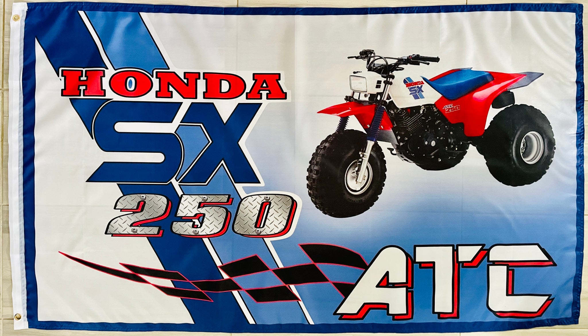 HONDA ATC SX 250 3x5ft FLAG BANNER MAN CAVE GARAGE