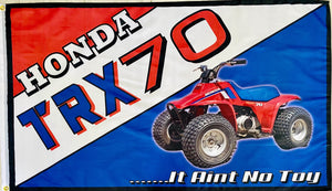 HONDA TRX 70 ATV 3x5ft FLAG BANNER MAN CAVE GARAGE