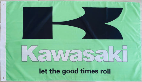 KAWASAKI 3x5ft FLAG BANNER MAN CAVE GARAGE