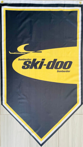 SKI-DOO SNOWMOBILES 3x5ft TRIANGLE FLAG BANNER MAN CAVE GARAGE