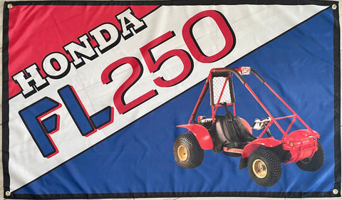 HONDA FL 250 3X5FT FLAG BANNER MAN CAVE GARAGE