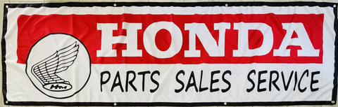 HONDA PARTS SALES SERVICE 3X10FT FLAG BANNER MAN CAVE GARAGE