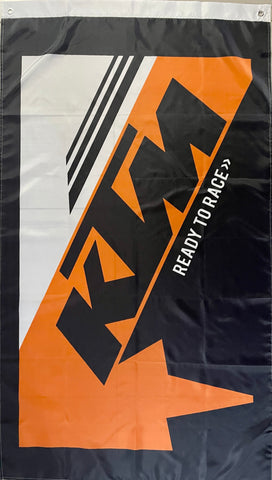 KTM READY TO RACE MOTORCYCLES 3x5ft FLAG BANNER MAN CAVE GARAGE