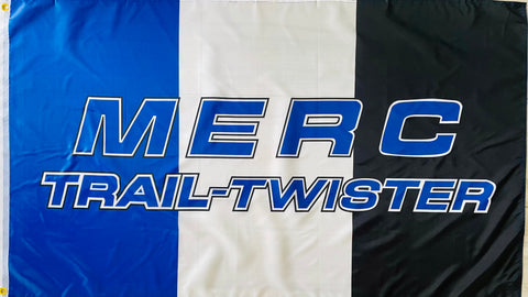 MERC MERCURY TRAIL TWISTER SNOWMOBILES 3x5ft FLAG BANNER MAN CAVE GARAGE