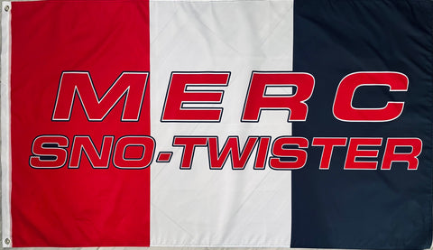 MERC MERCURY SNO-TWISTER SNOWMOBILES 3X5FT FLAG BANNER MAN CAVE GARAGE