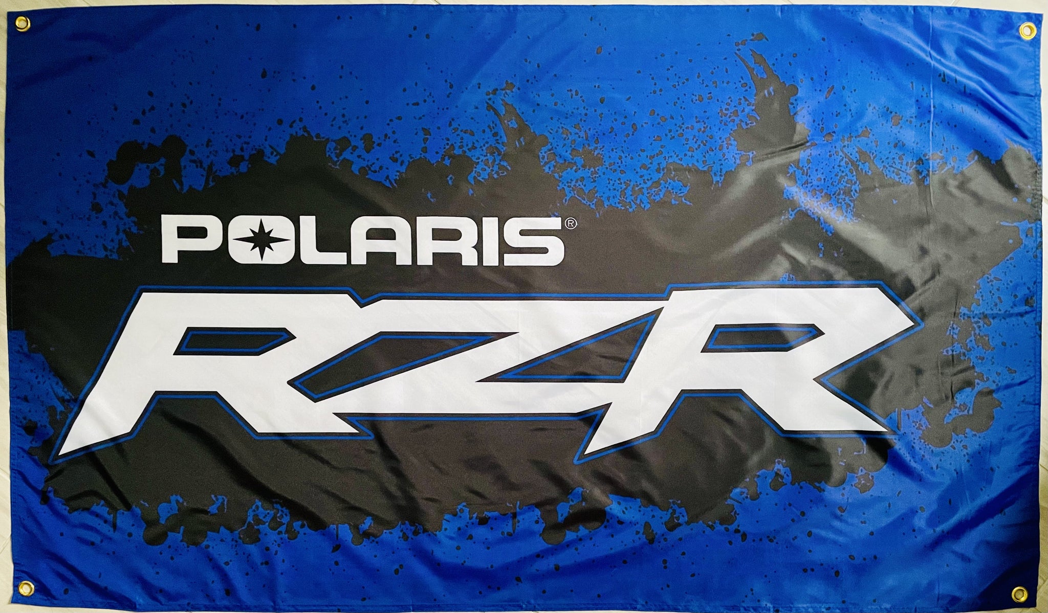POLARIS RZR BLUE SXS 3X5FT FLAG BANNER MAN CAVE GARAGE