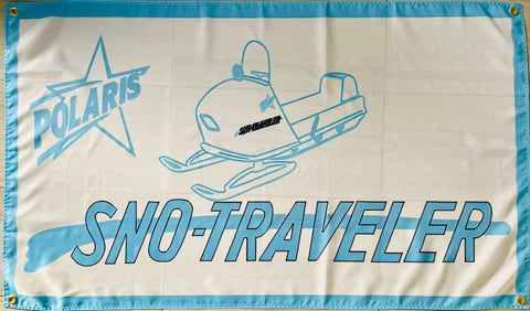 POLARIS SNO-TRAVELER SNOWMOBILES 3x5ft FLAG BANNER MAN CAVE GARAGE