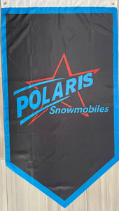 POLARIS SNOWMOBILES TRIANGLE 3x5ft FLAG BANNER MAN CAVE GARAGE