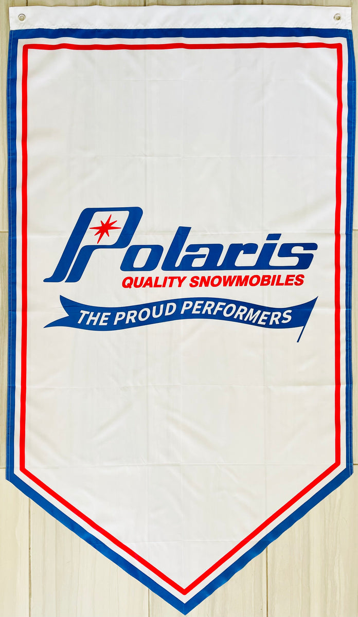 POLARIS QUALITY SNOWMOBILES TRIANGLE 3x5ft FLAG BANNER MAN CAVE GARAGE ...