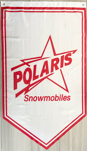 POLARIS SNOWMOBILES TRIANGLE 3x5ft FLAG BANNER MAN CAVE GARAGE