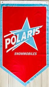 POLARIS SNOWMOBILES TRIANGLE 3x5ft FLAG BANNER MAN CAVE GARAGE